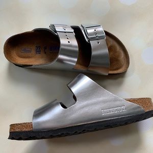 Birkenstock metallic silver 37